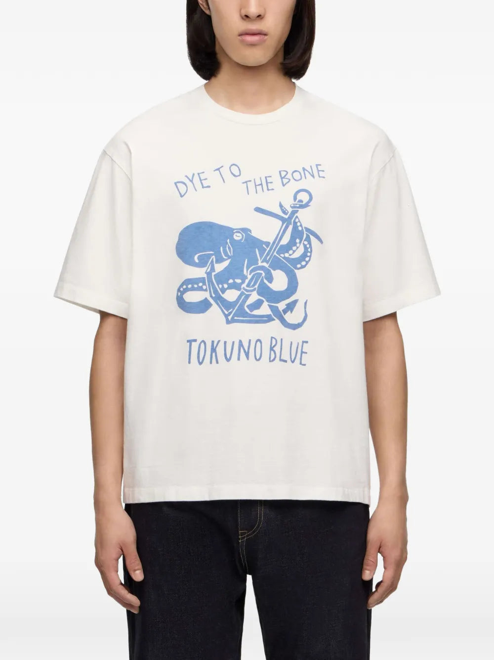 octopus-print cotton T-shirt