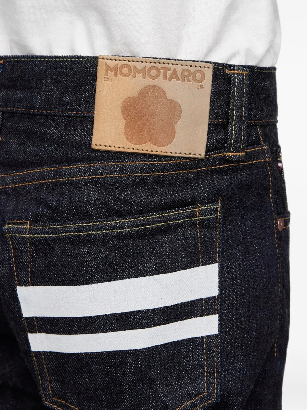 signature stripe-detail five-pocket jeans
