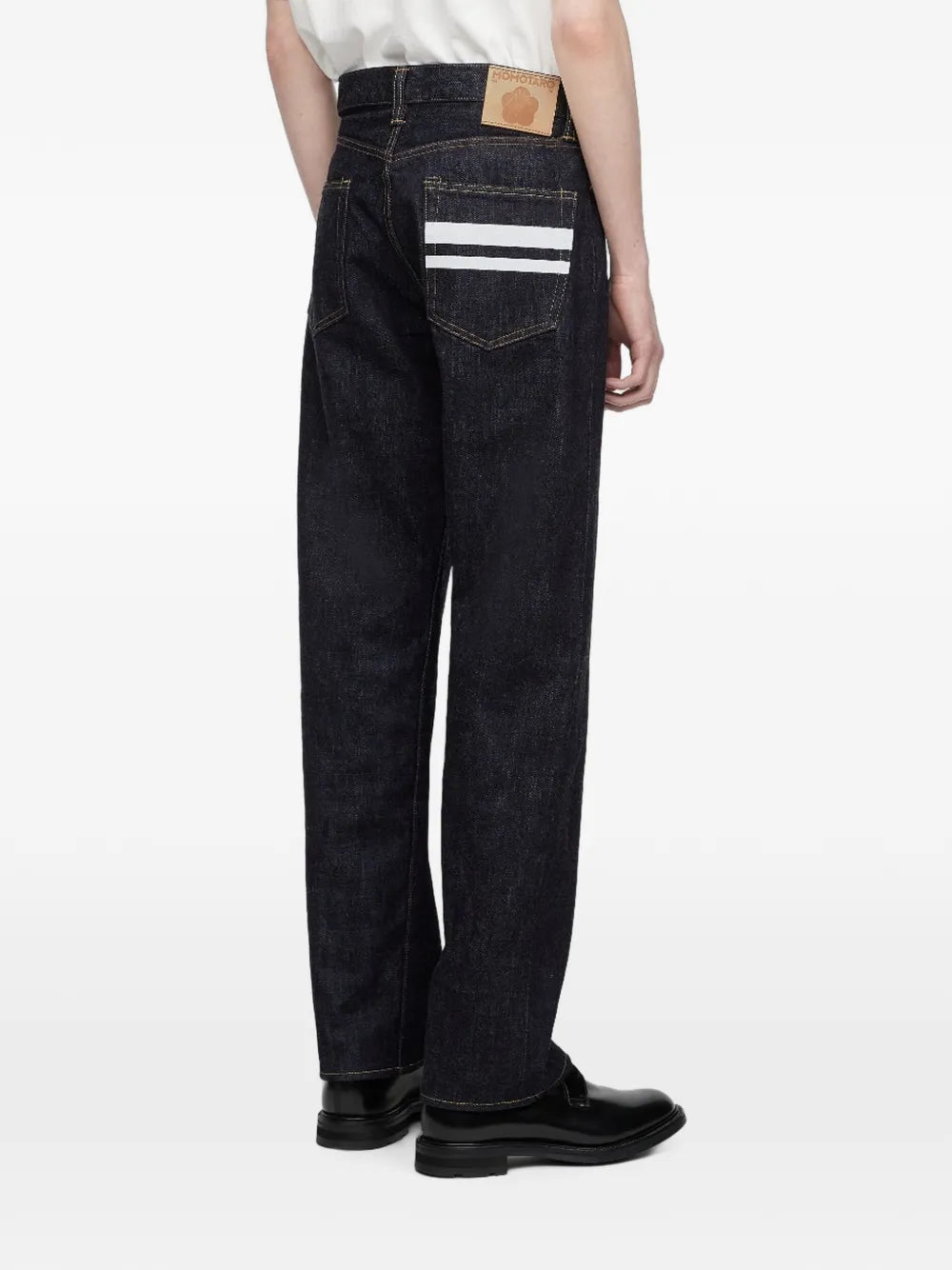 signature stripe-detail five-pocket jeans
