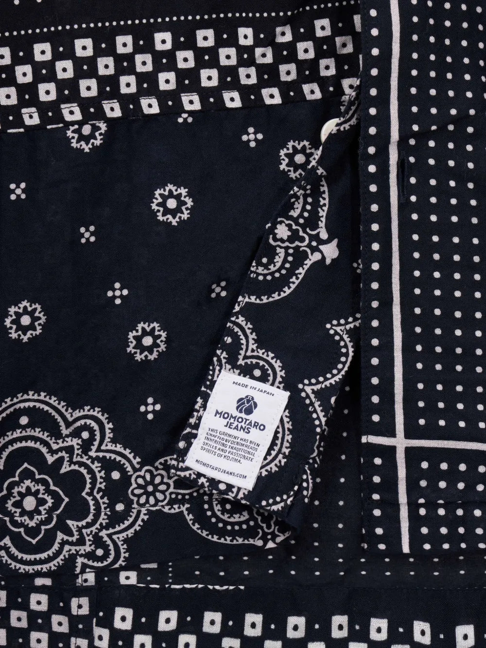 paisley -print patchwork shirt
