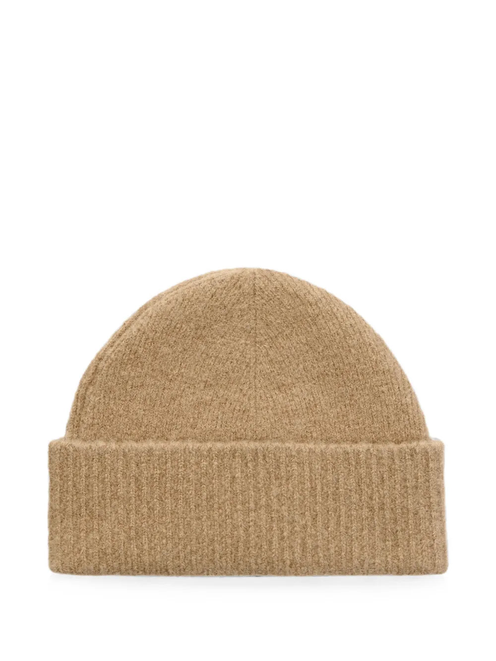 beige alpaca beanie with Ami de Coeur