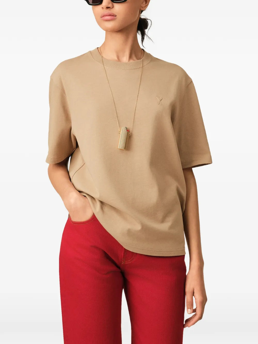 cotton t-shirt with embossed Ami de Coeur