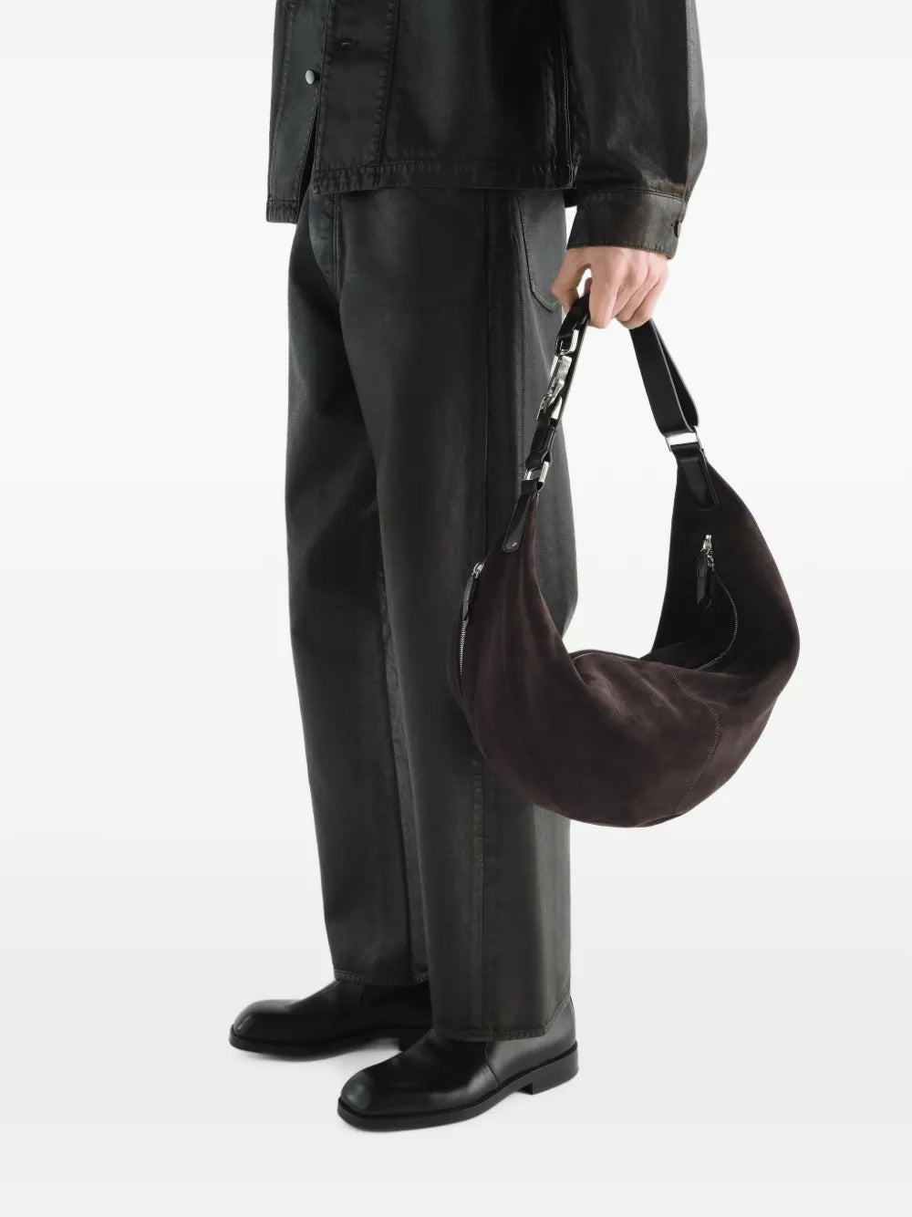 Quiver Clip bag in suede leather