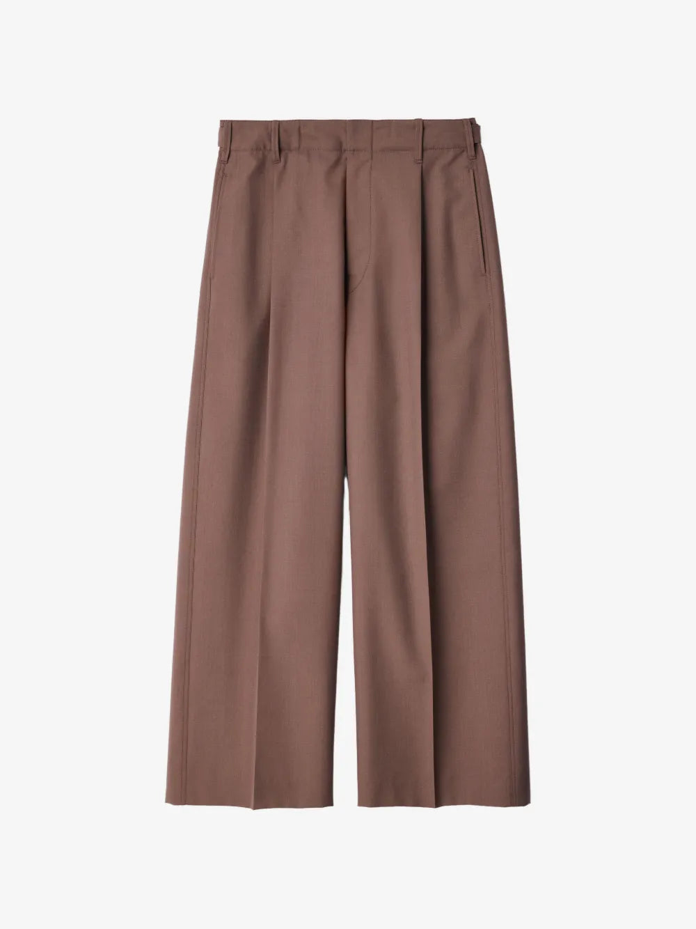 Single-Pleat Tailored Pants In Tropical Wool Blend