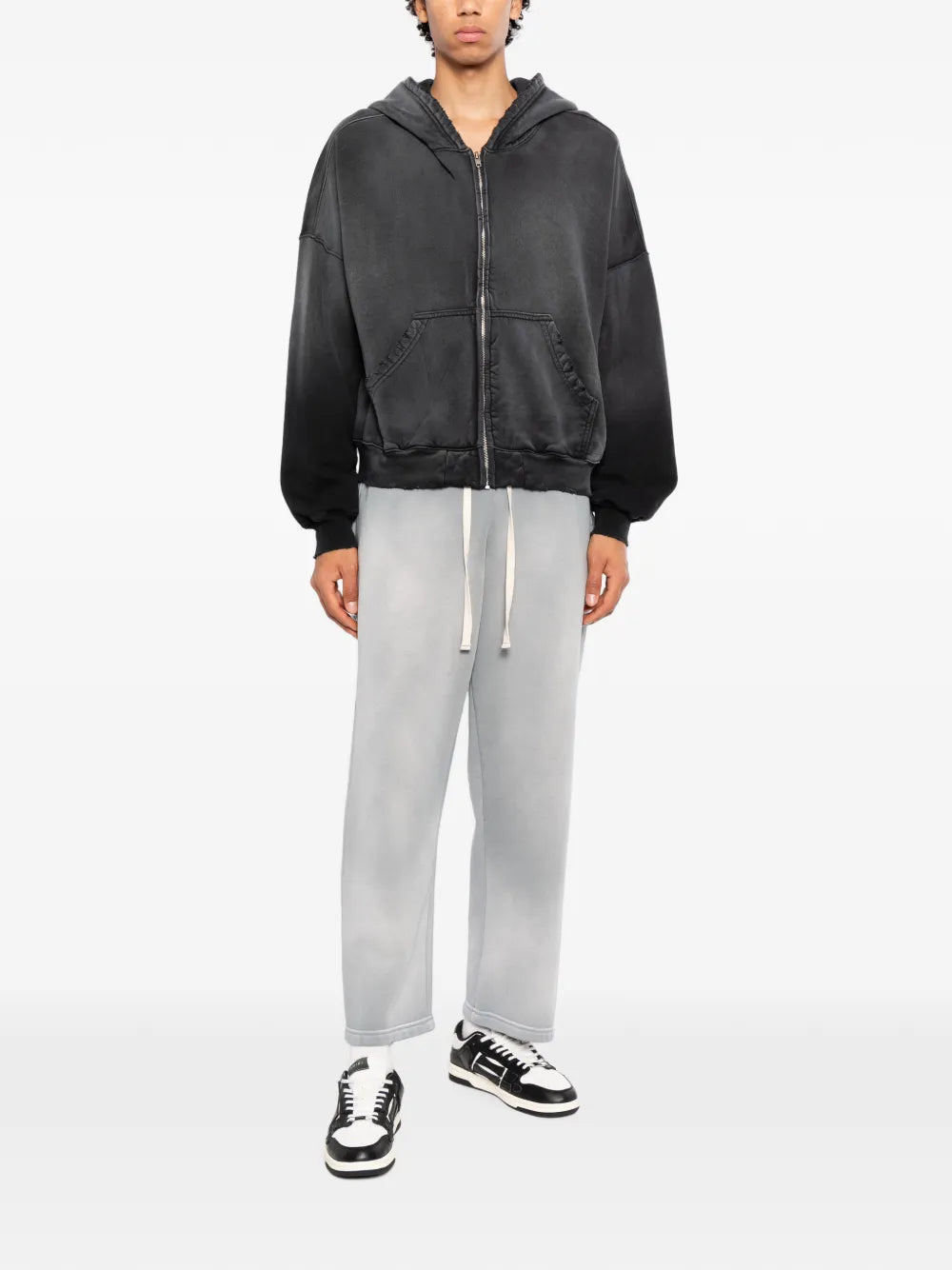faded zip-up hoodie