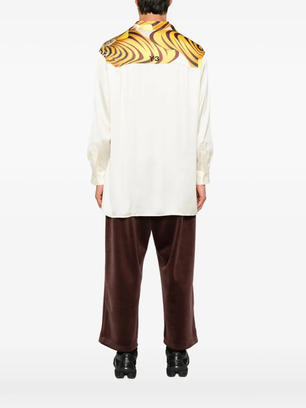 tiger-print buttoned shirt