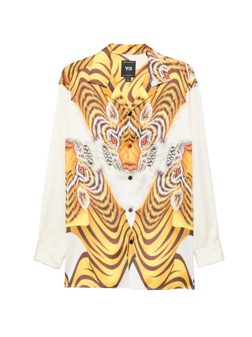 tiger-print buttoned shirt