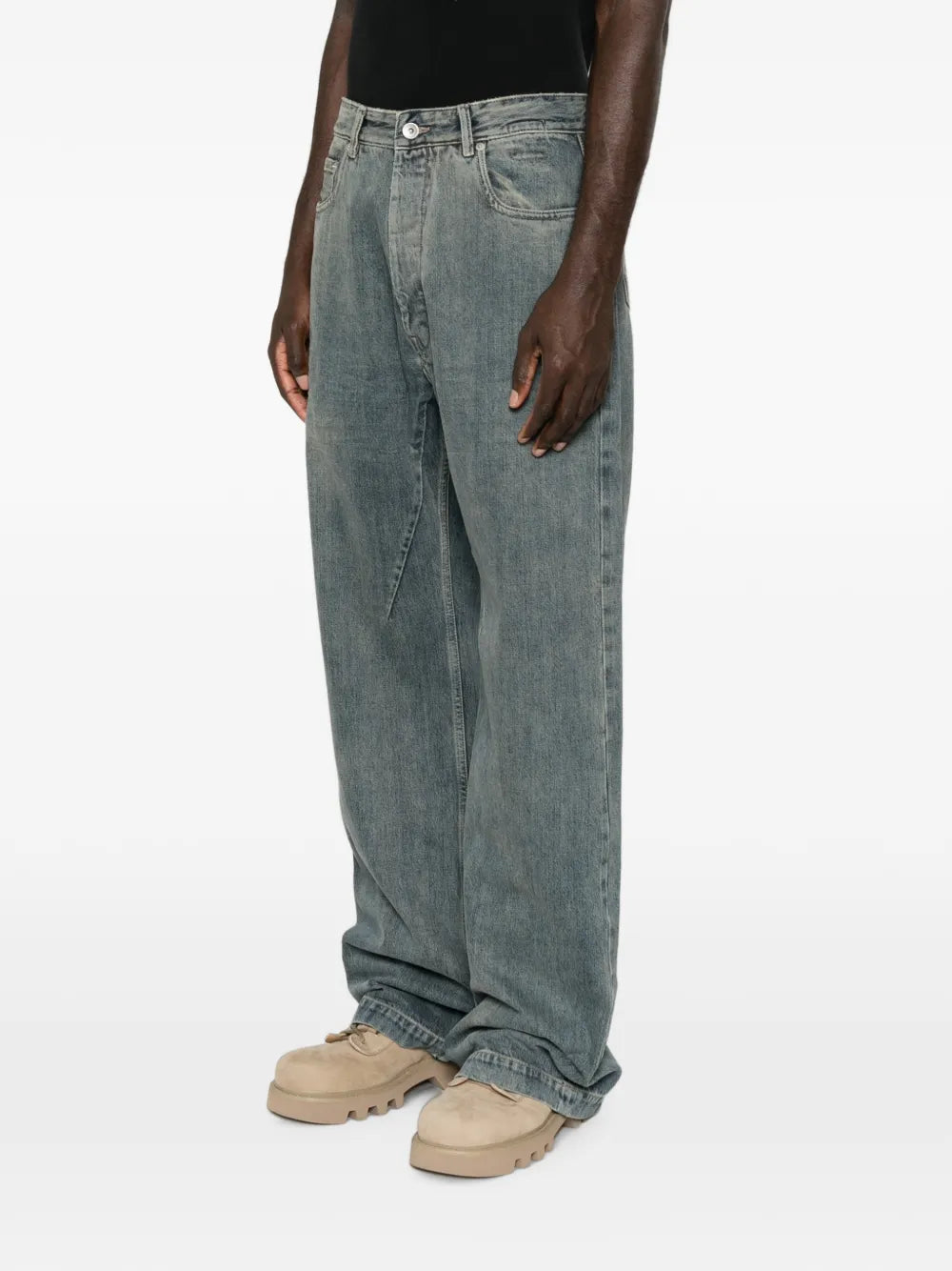 Tower Geth jeans in mineral indigo 13oz mineral wash denim