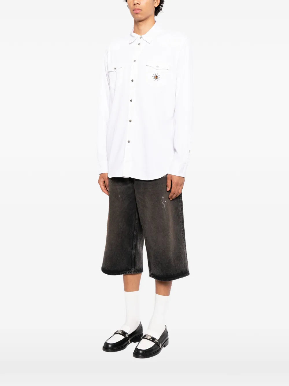 embellished western-yoke shirt