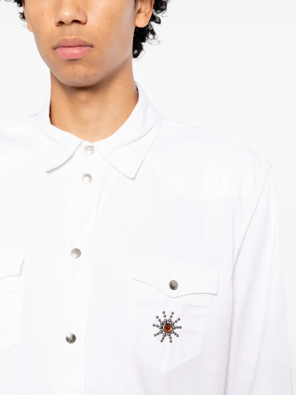 embellished western-yoke shirt