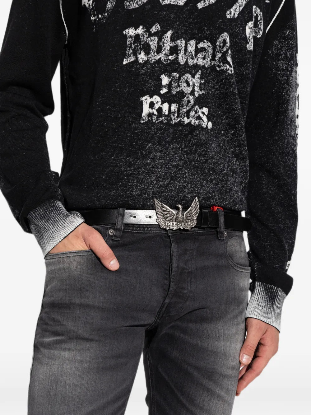 Logo B-Phoenix leather belt
