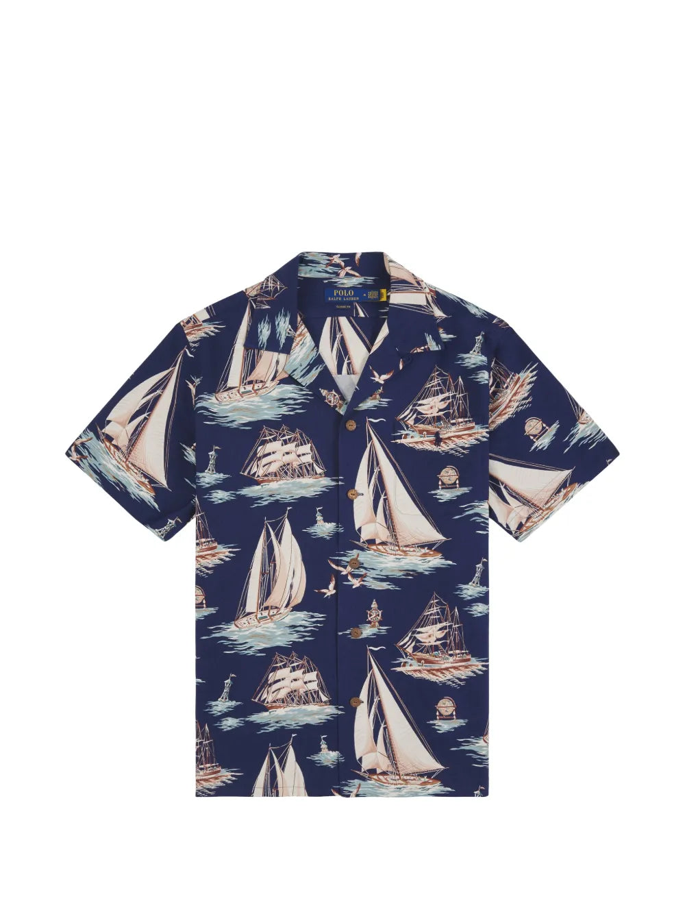 Oxford sailboat-print shirt