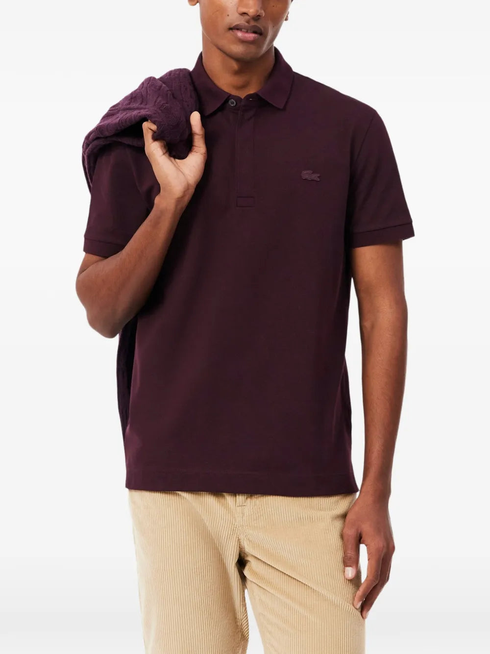 logo-patch polo shirt
