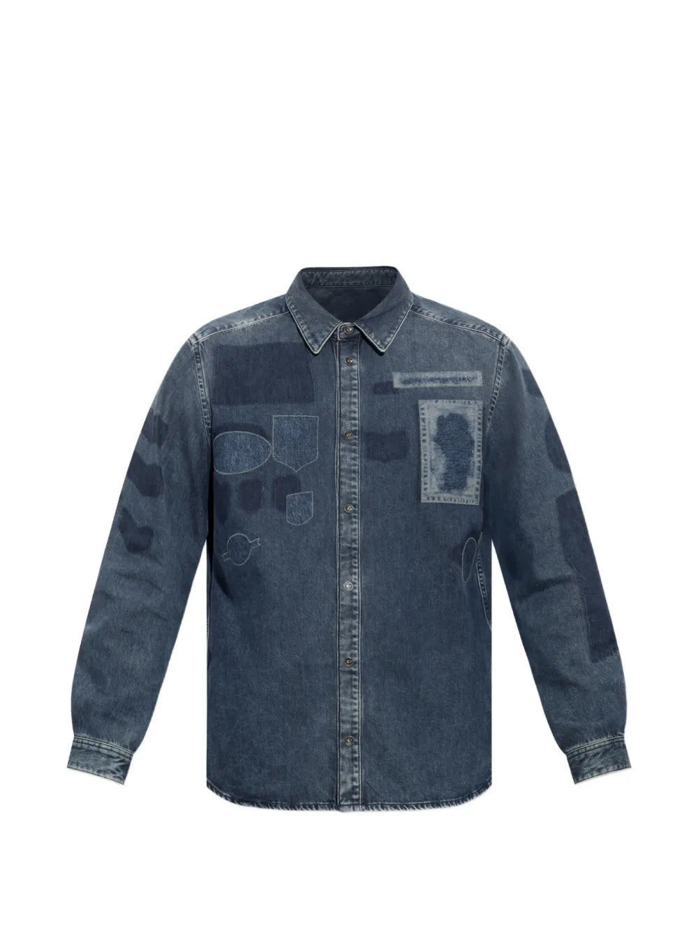 patch-detail denim shirt