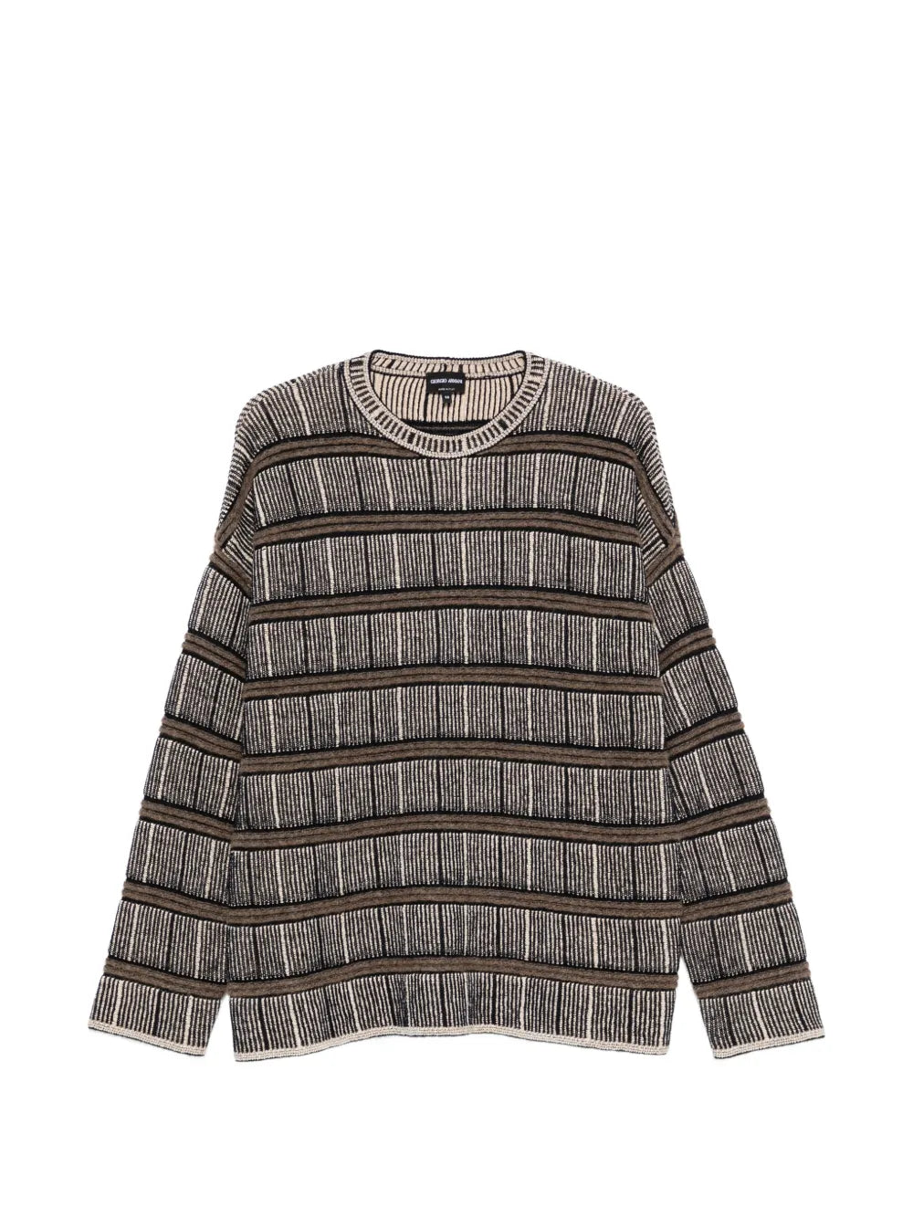 striped jacquard-knit sweater