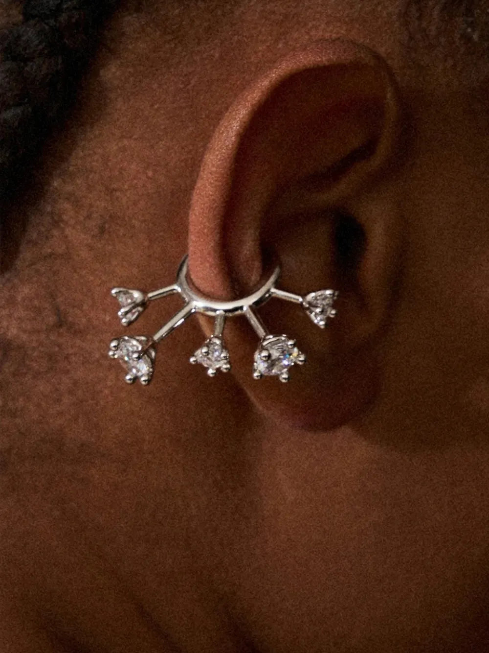 crystal-embellished ear cuff