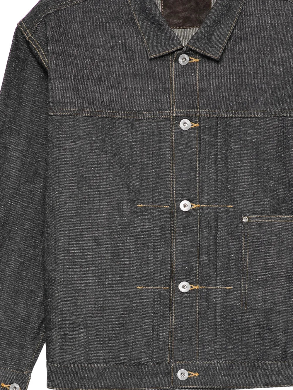 Pleated Denim Jacket