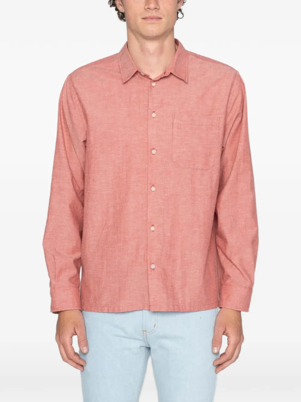 True chest-pocket button-up shirt