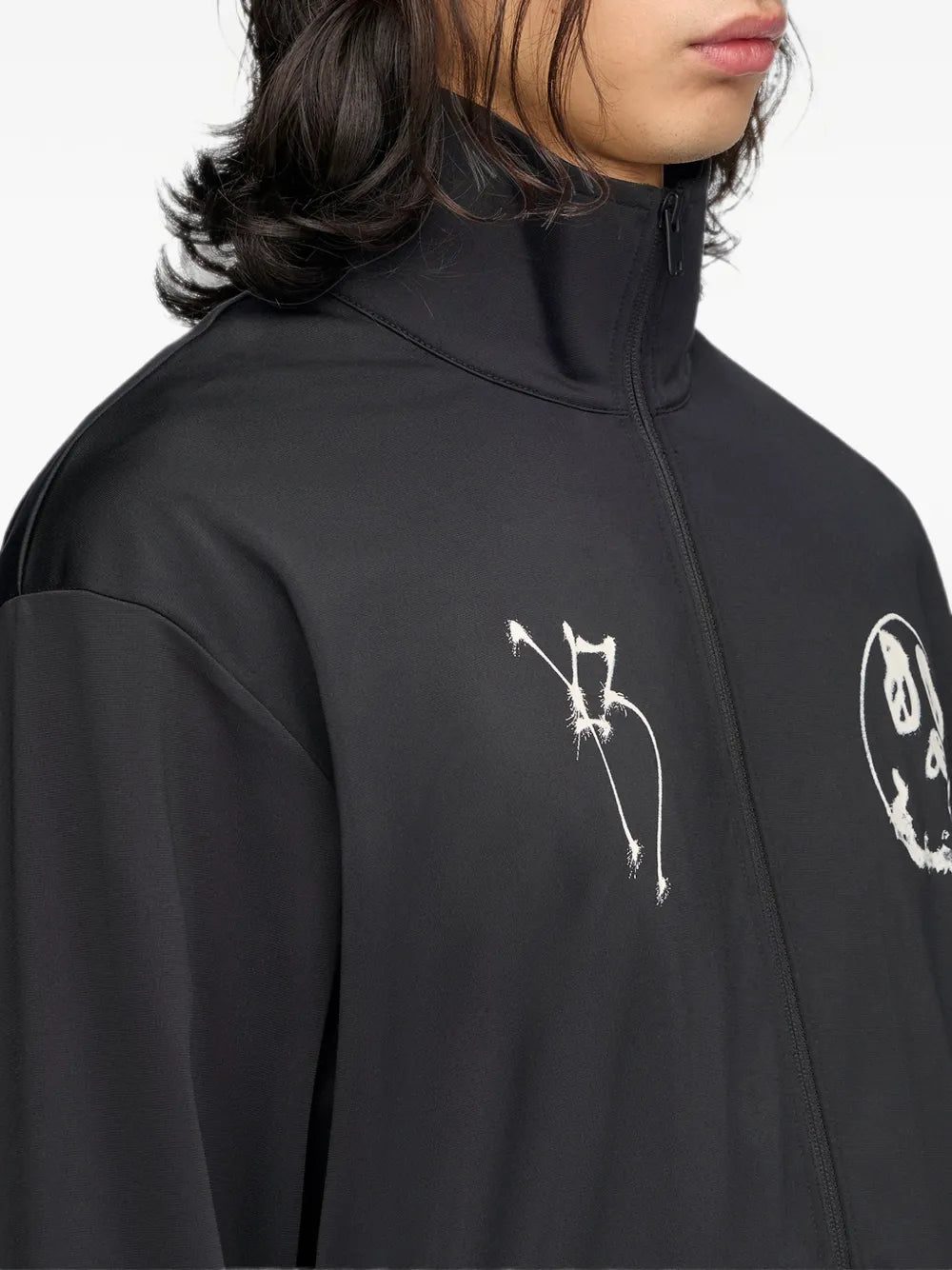 x Adidas graphic-print zip-up sweater