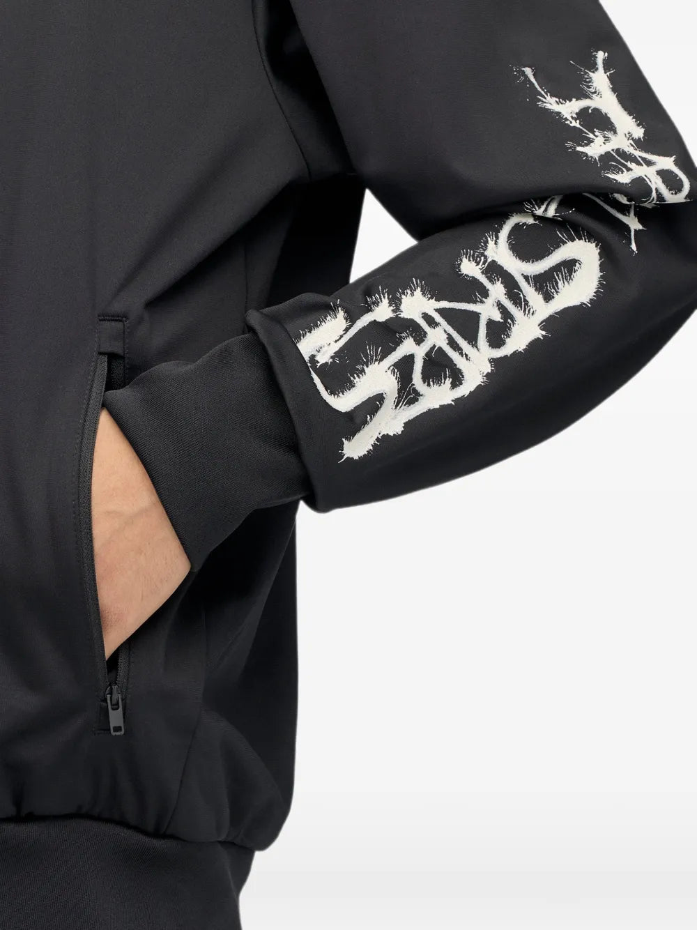 x Adidas graphic-print zip-up sweater