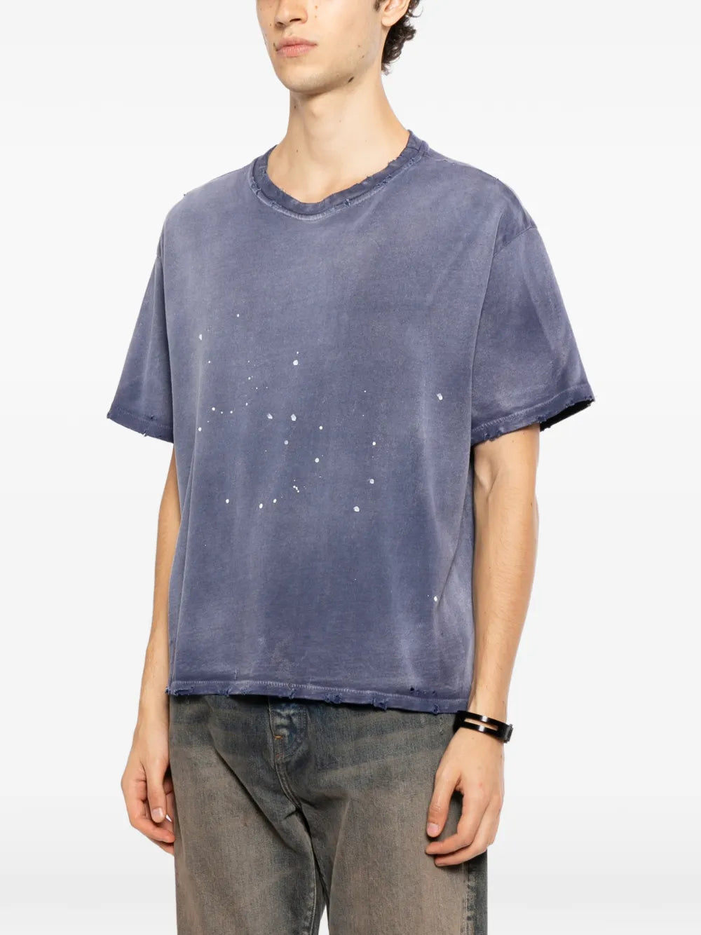 Distressed Paint-Splatter T-Shirt