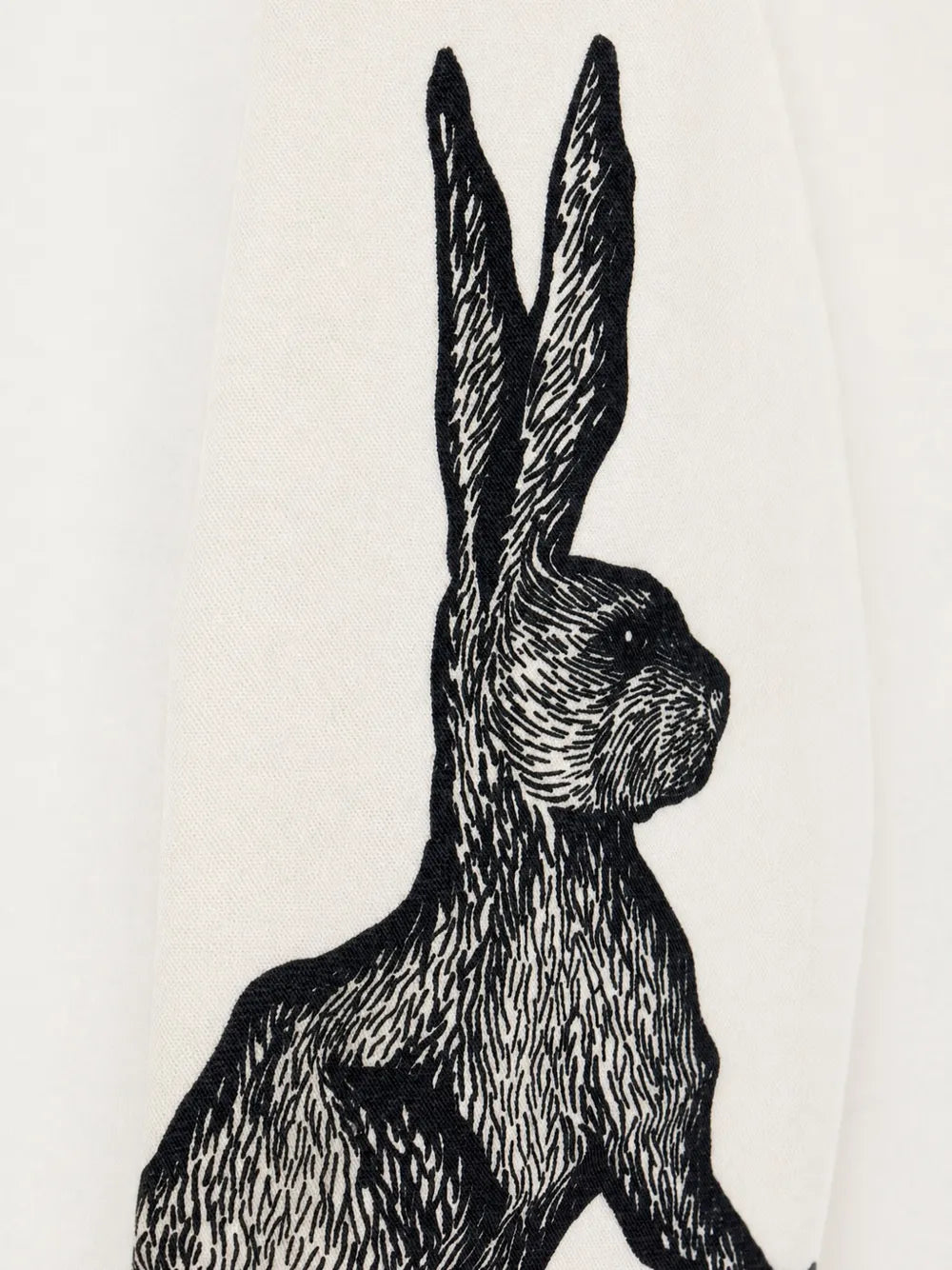 white Rabbit-print shirt