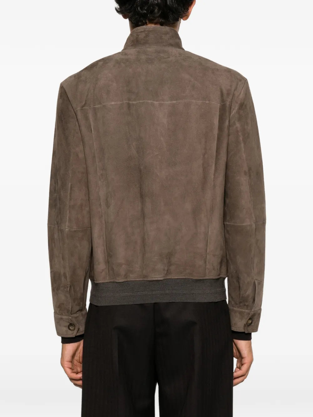 suede zip-up jacket