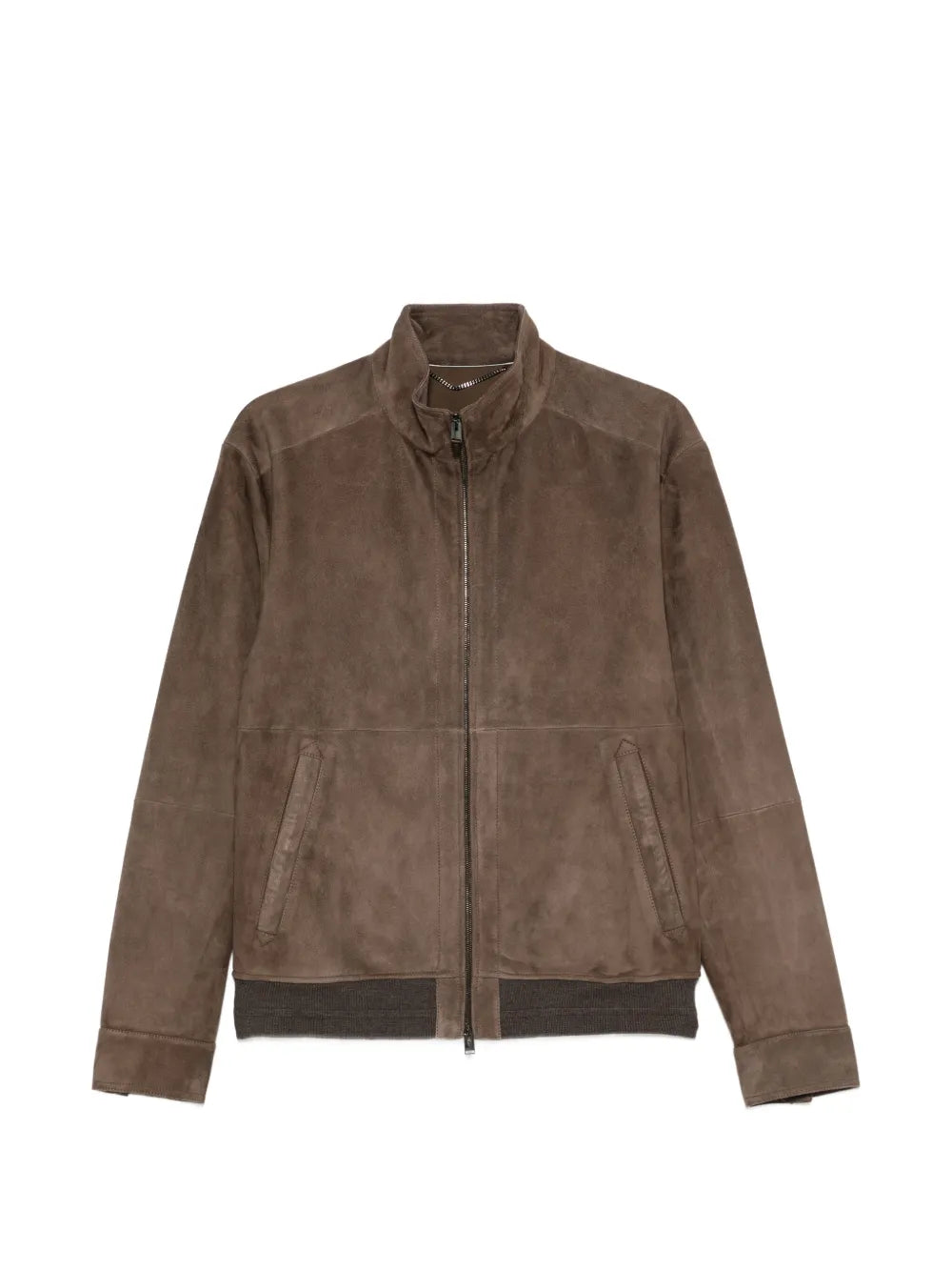 suede zip-up jacket