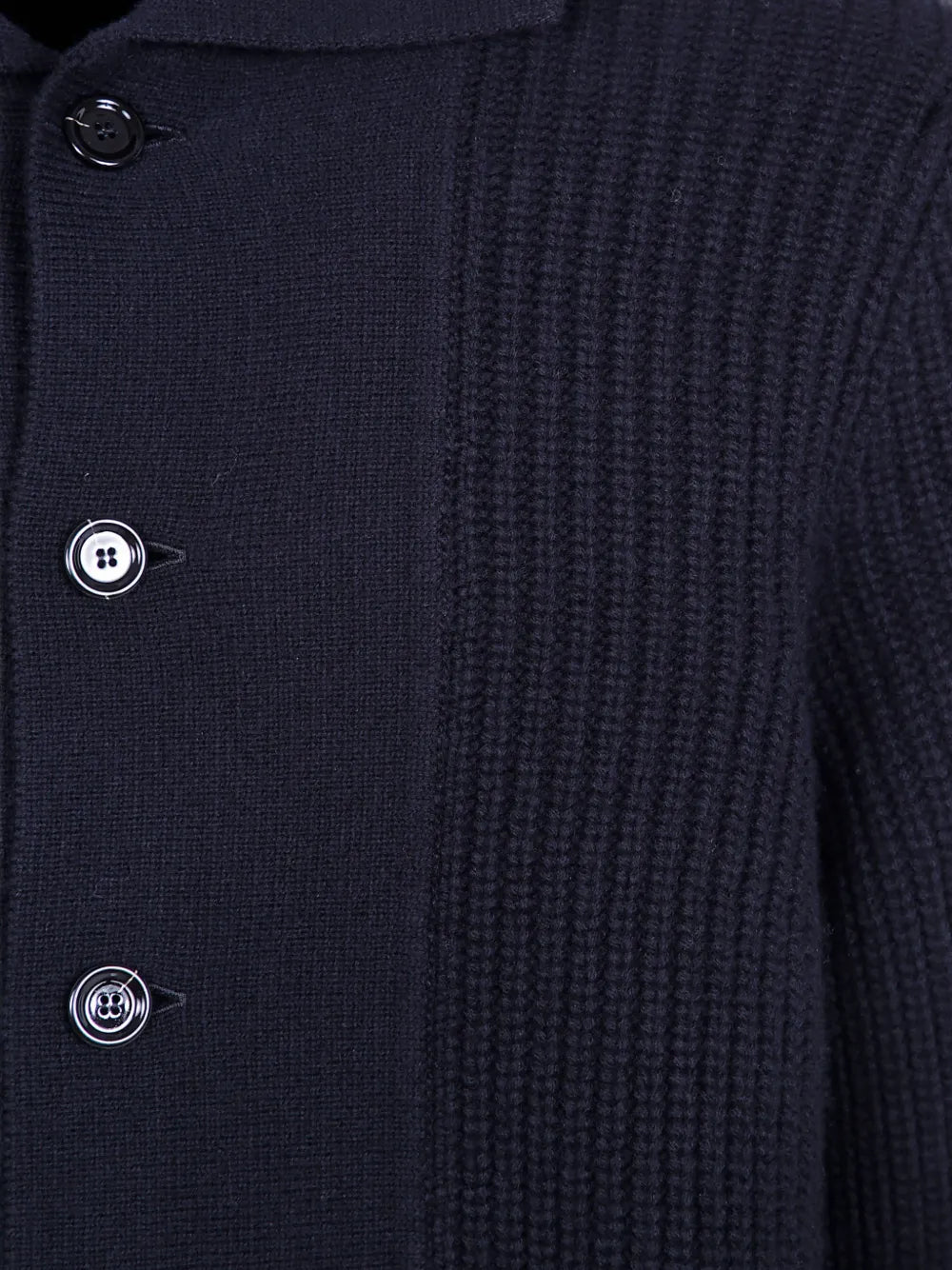 ribbed-knit cardigan
