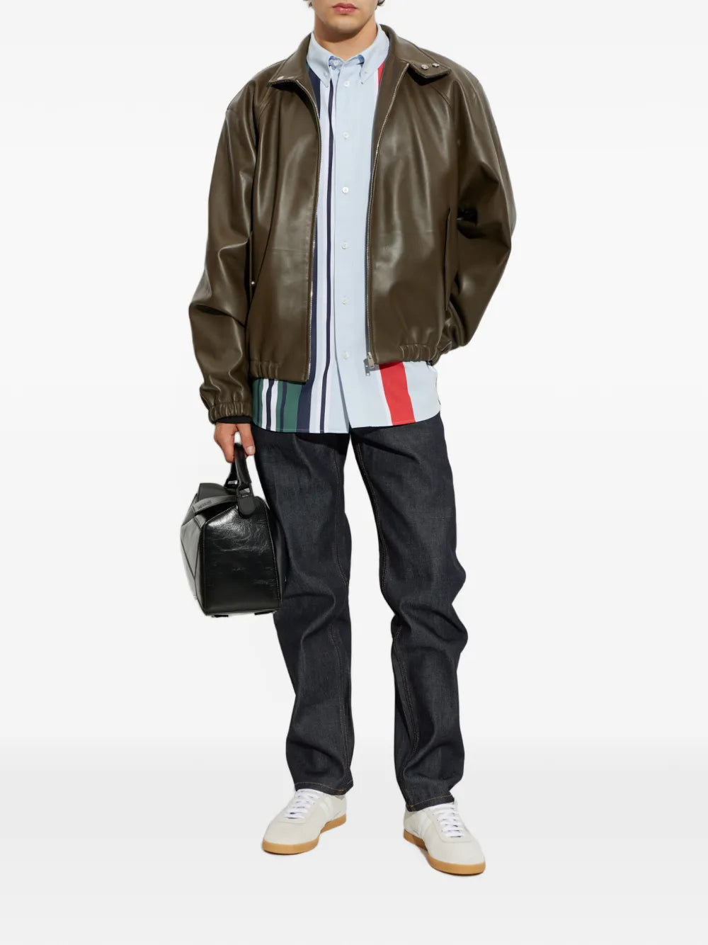 straight-leg denim pants