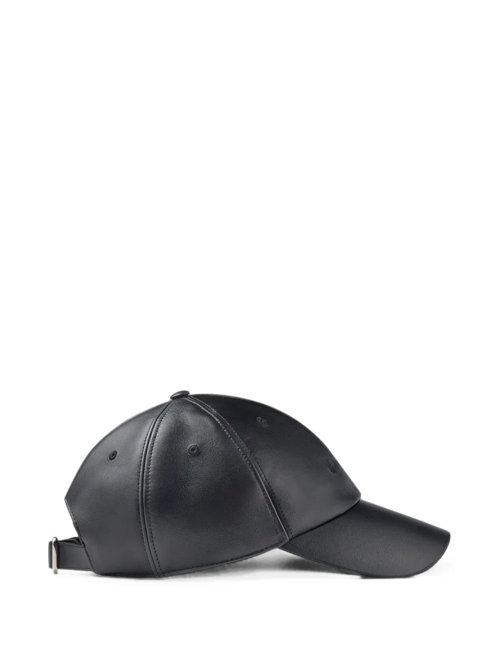 embroidered leather cap