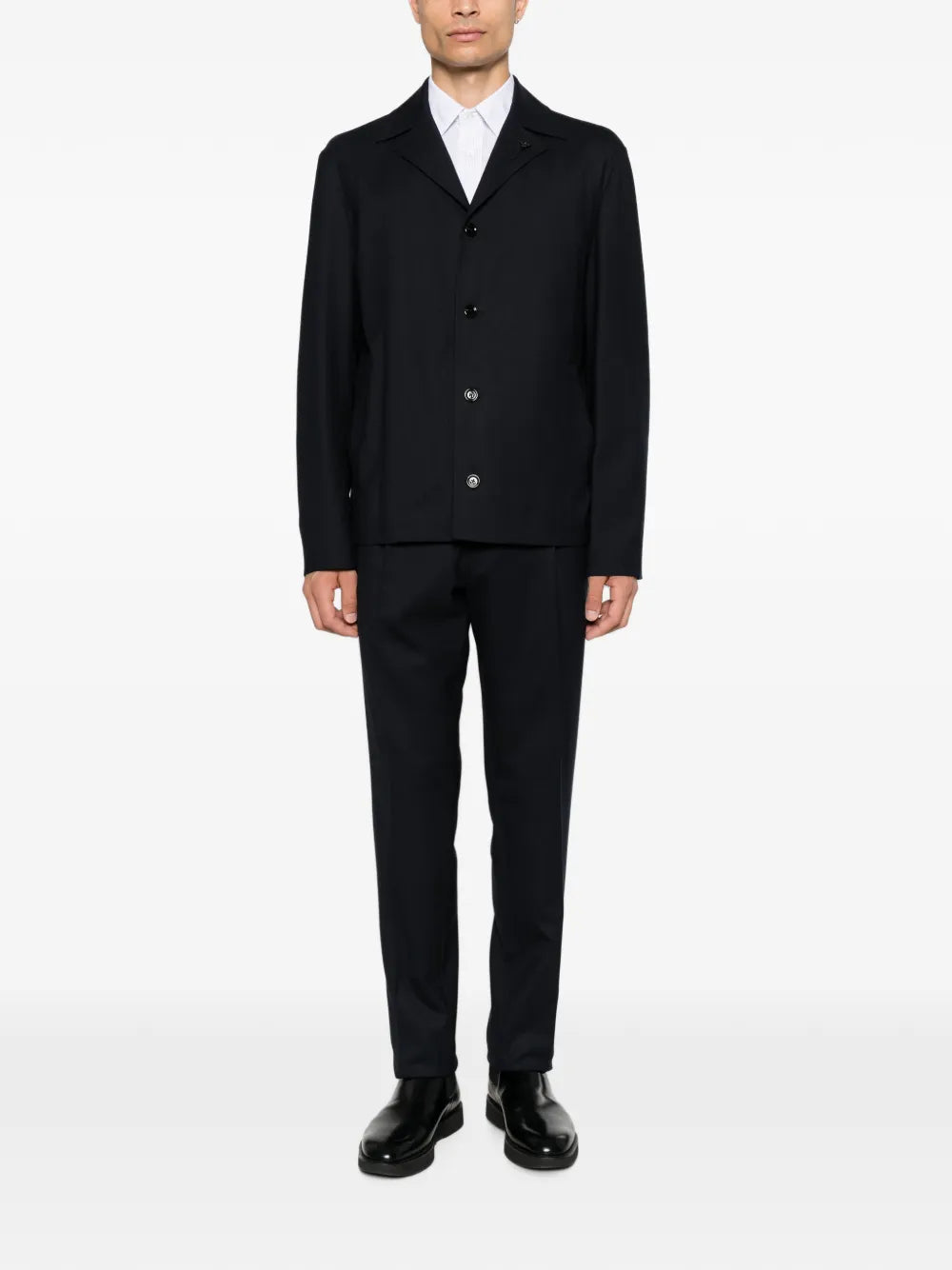 notched-lapel single-breasted blazer 