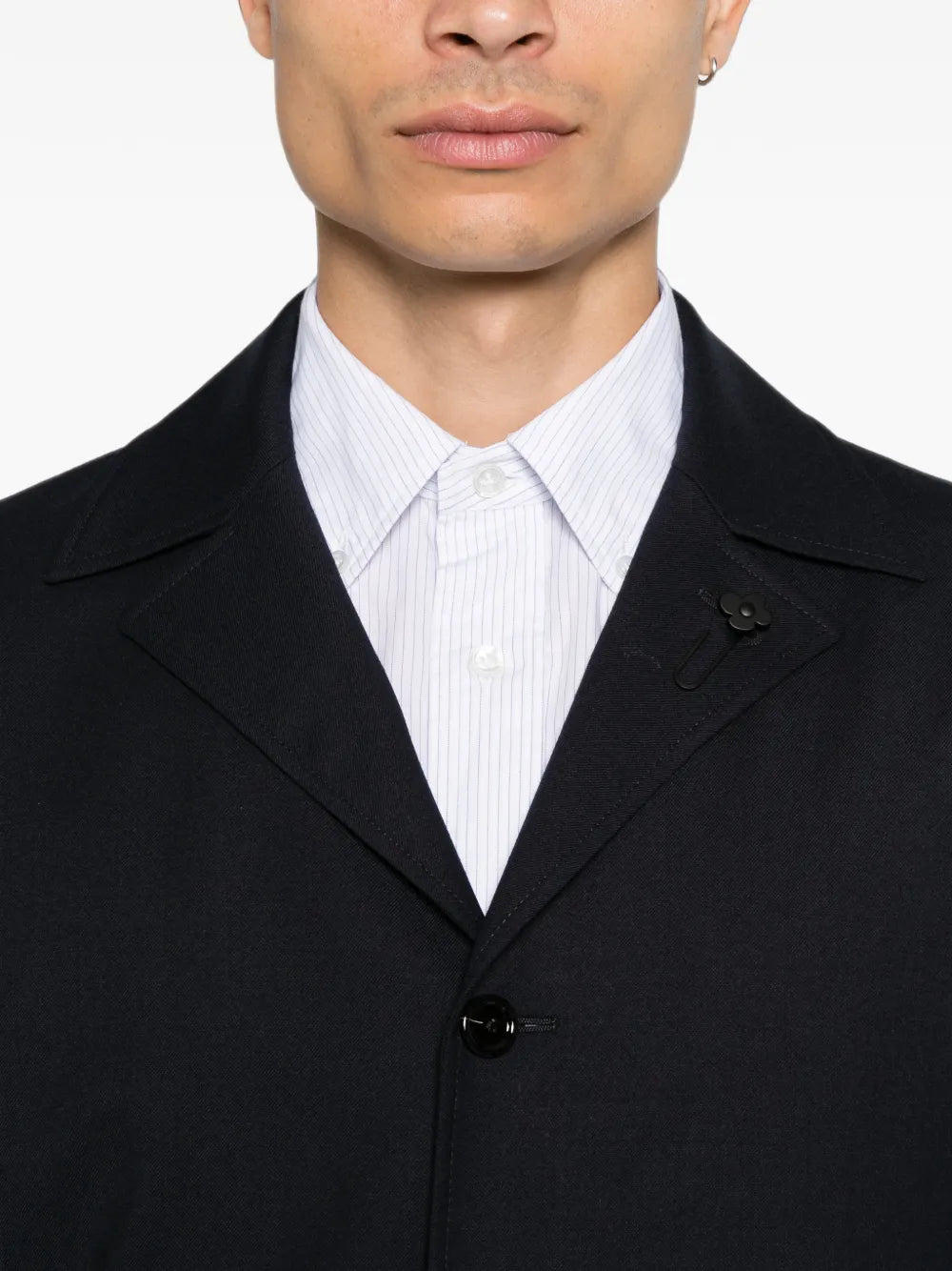 notched-lapel single-breasted blazer 