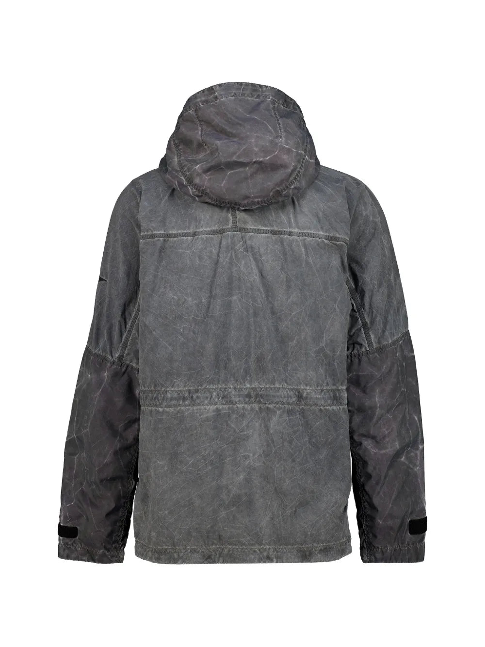 Q100035 uneven pigment-dyed nylon smerigliato + nylon canvas hoodie