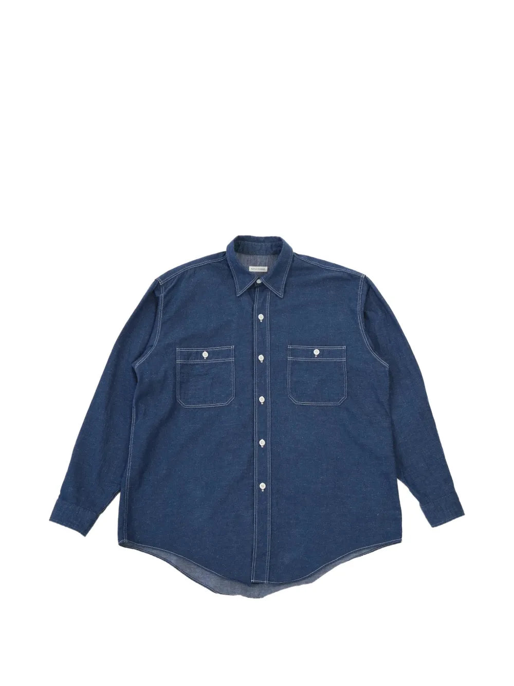 contrast-stitch chest-pockets shirt