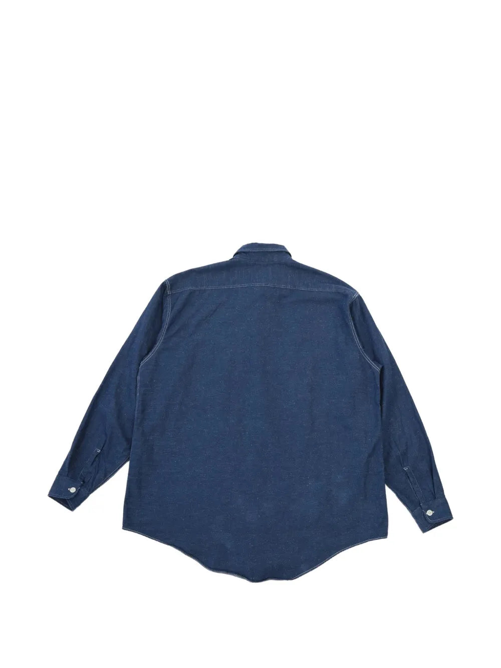 contrast-stitch chest-pockets shirt