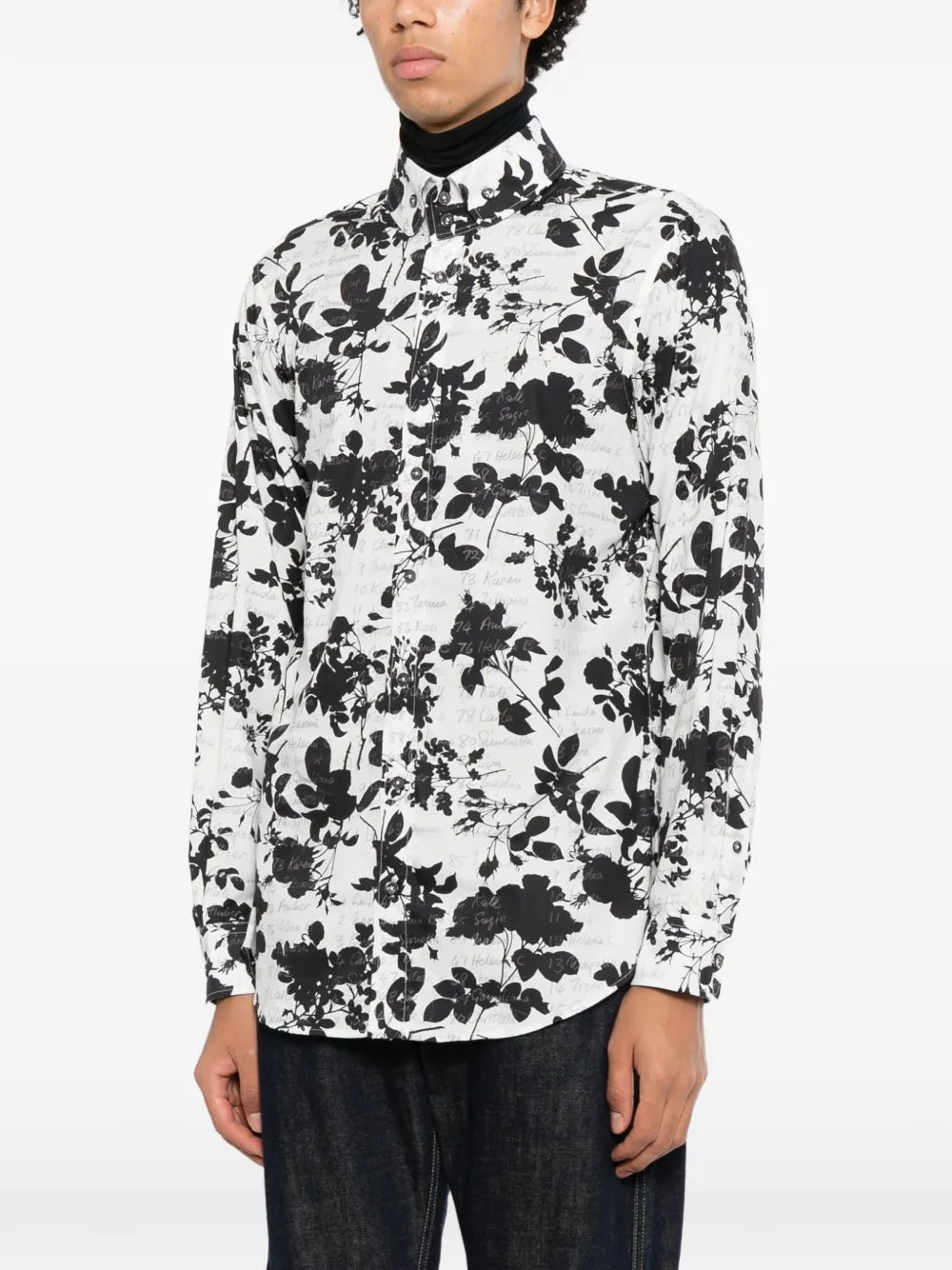 floral-print long-sleeve shirt