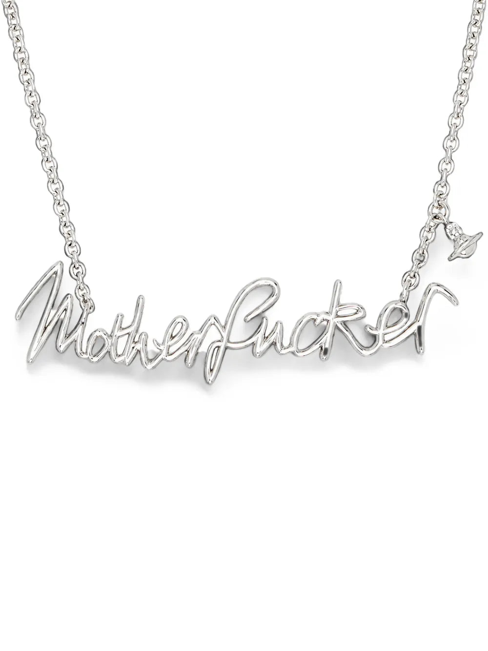 Orb script necklace