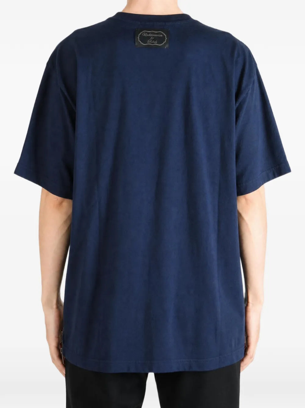 slogan-print zip-detail t-shirt