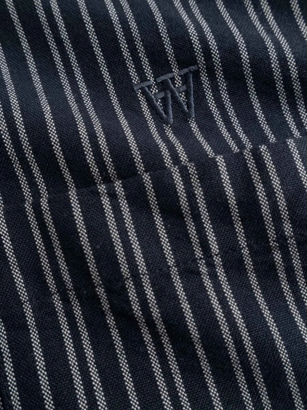 striped button-down shirt
