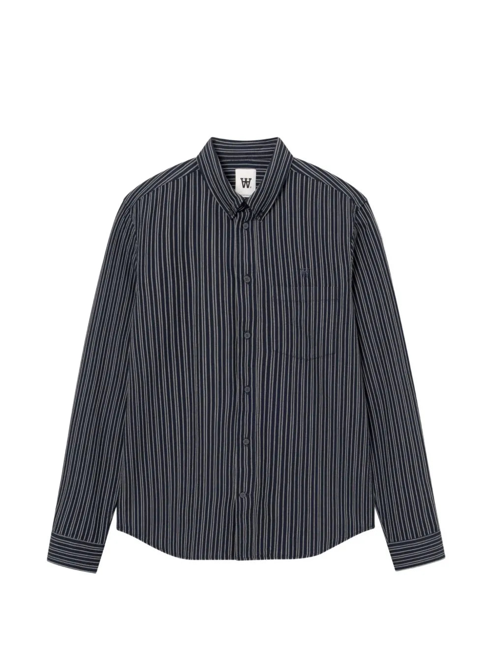 striped button-down shirt