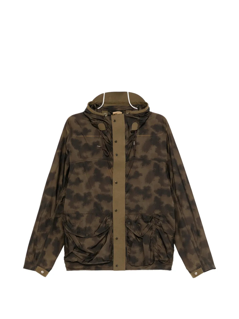 camouflage-print hooded jacket