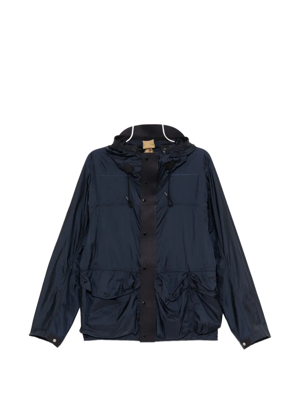 hooded press-stud jacket