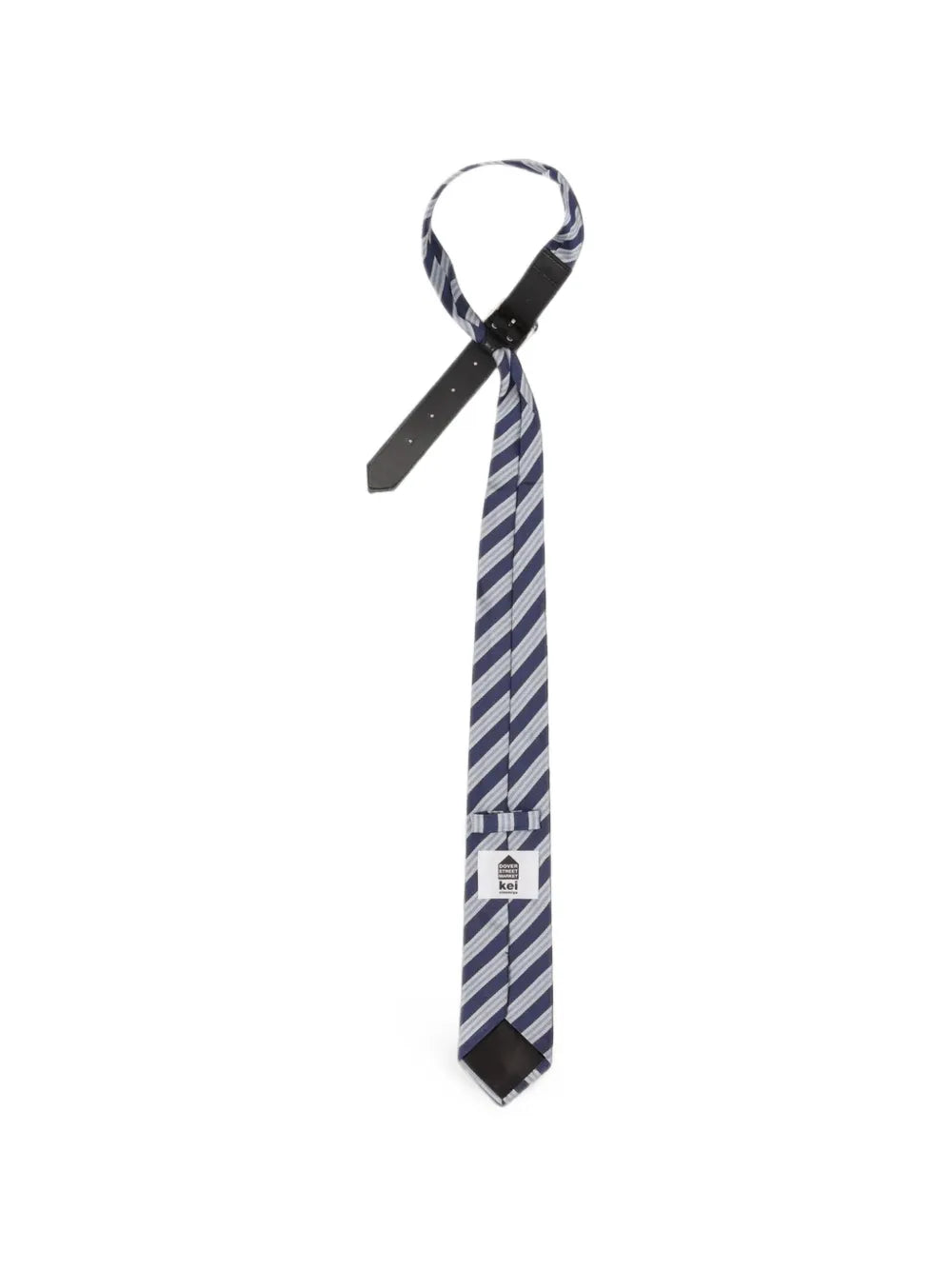 striped buckle-fastening tie
