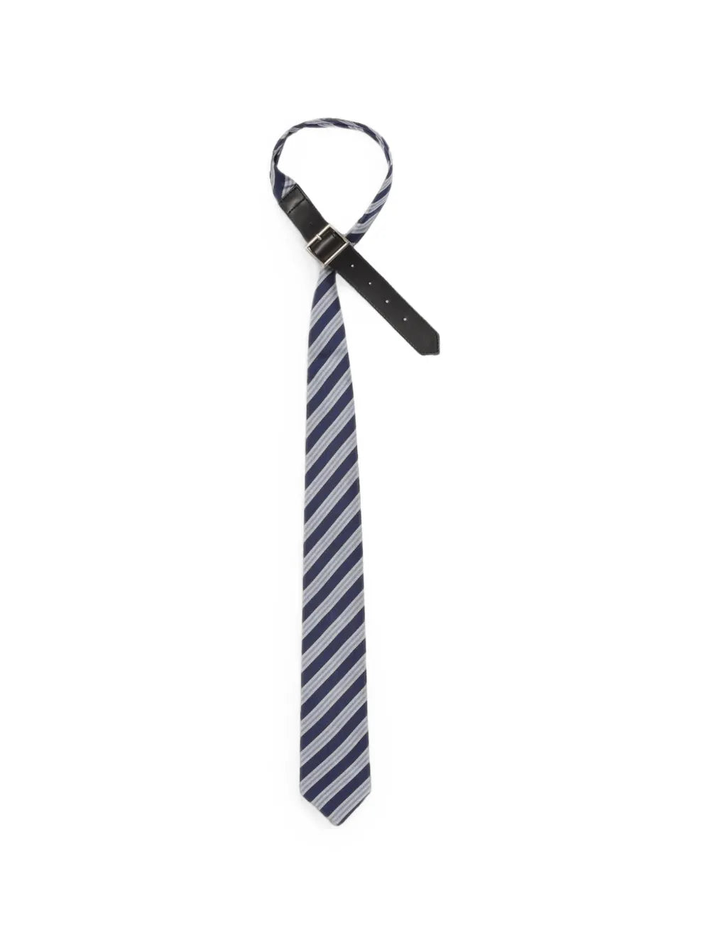 striped buckle-fastening tie