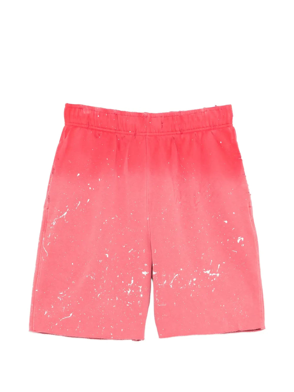 paint-splatter ombré-effect shorts