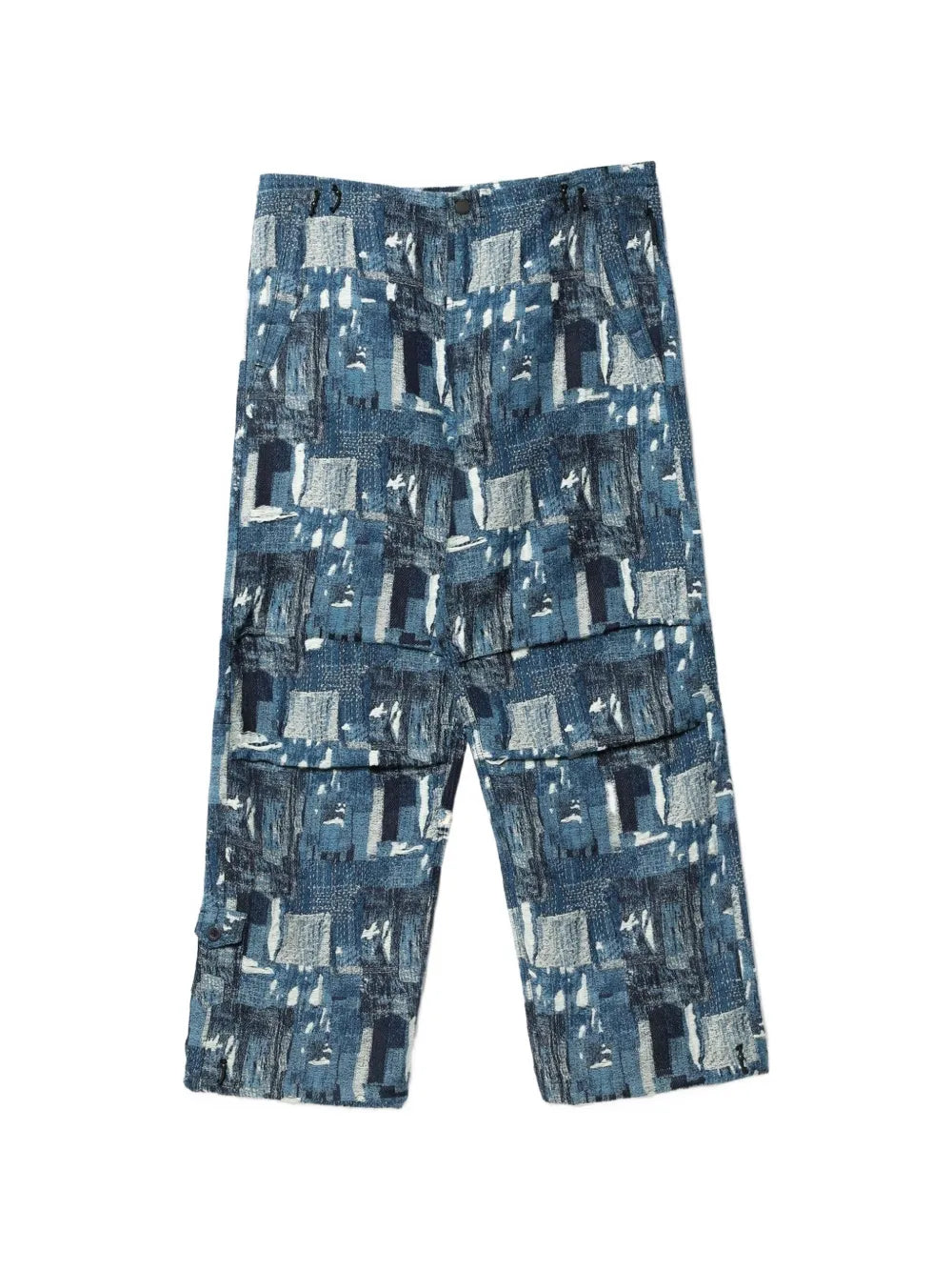 Mahaboro patchwork-effect straight-leg trousers