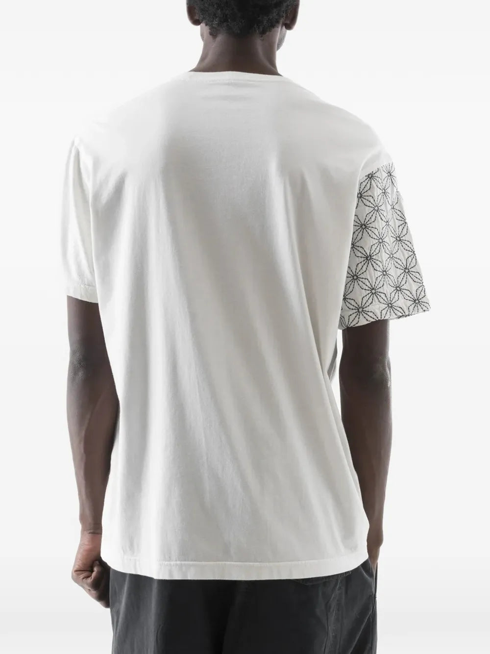 Sashiko embroidered patchwork T-shirt