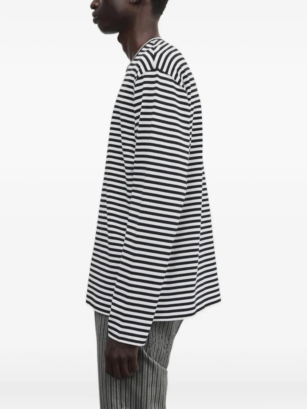 striped long-sleeved T-shirt
