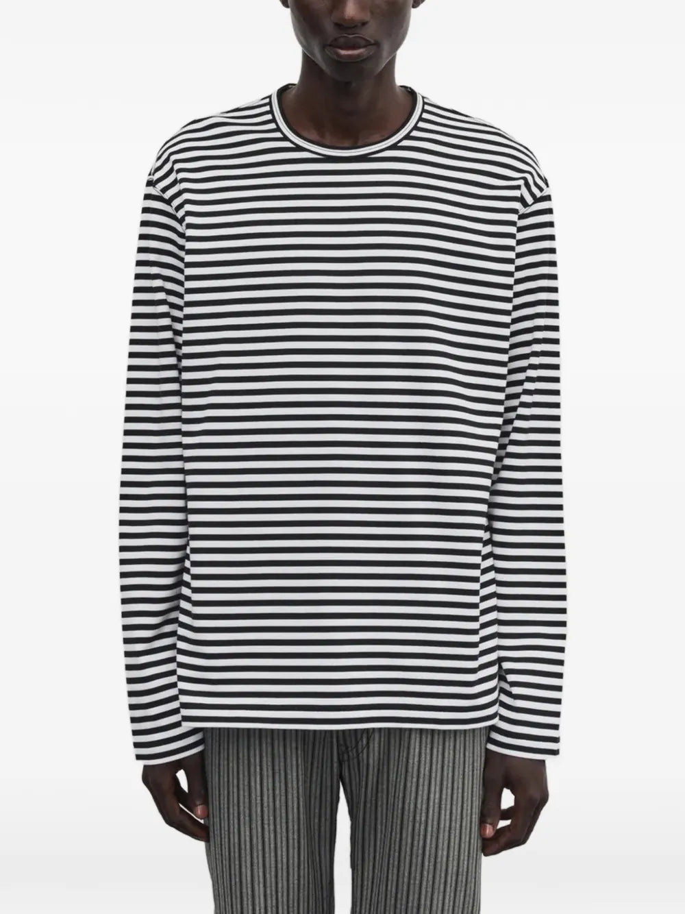 striped long-sleeved T-shirt
